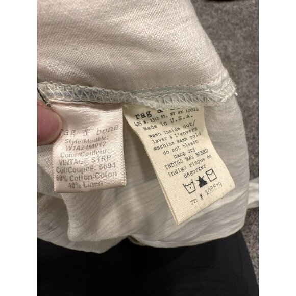 Rag & Bone Women’s 1/3 Button Up Long Sleeve Stripe Shirt XS EUC - Picture 5 of 5